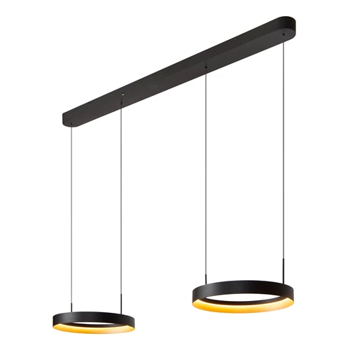 Lucide RADIANT - Pendelleuchten - LED Dim. - CCT - 2x38W 2200K/3000K - Schwarz - Vibes - detail 2